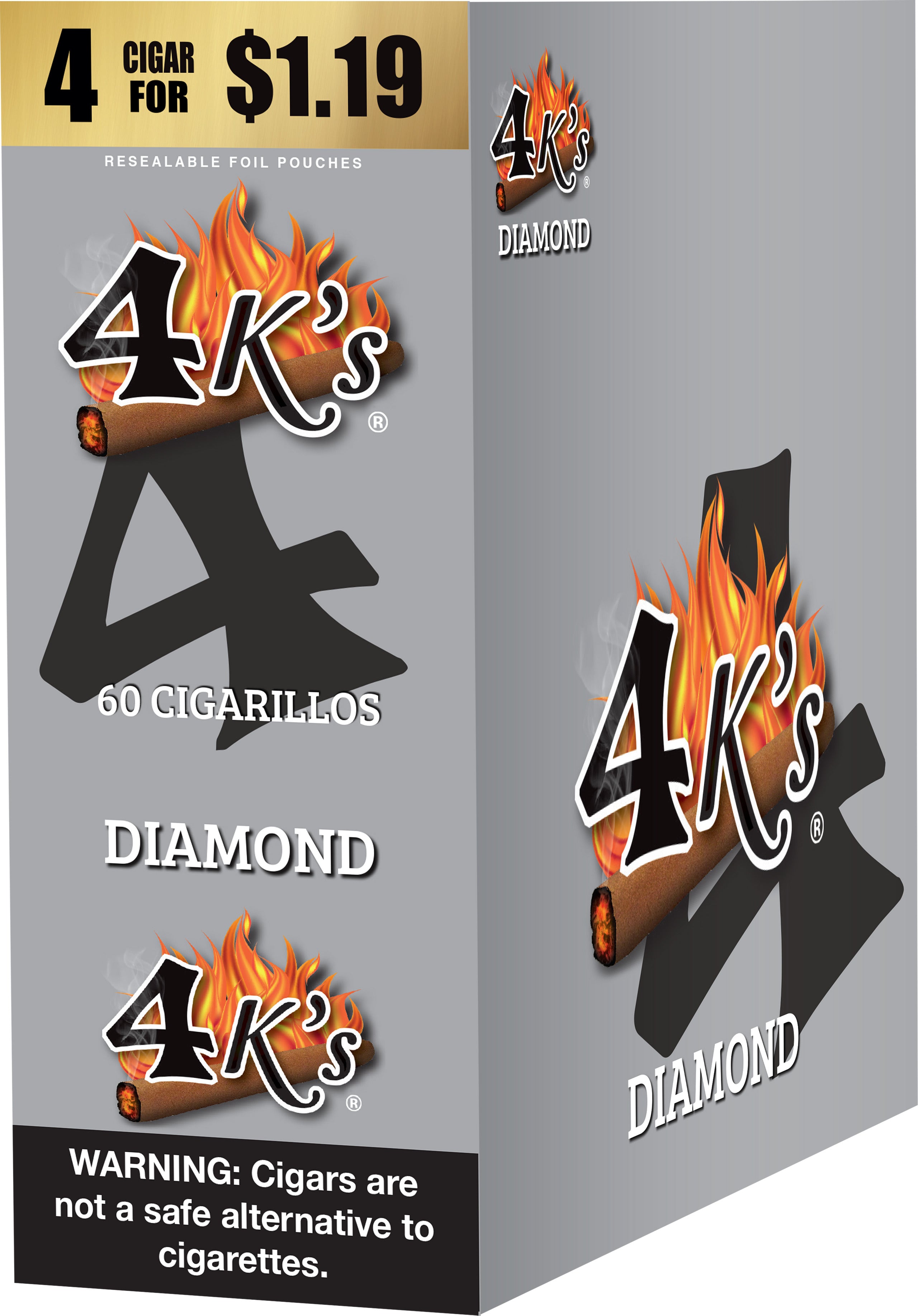 4KINGS 4/$1.19 60CT DIAMOND