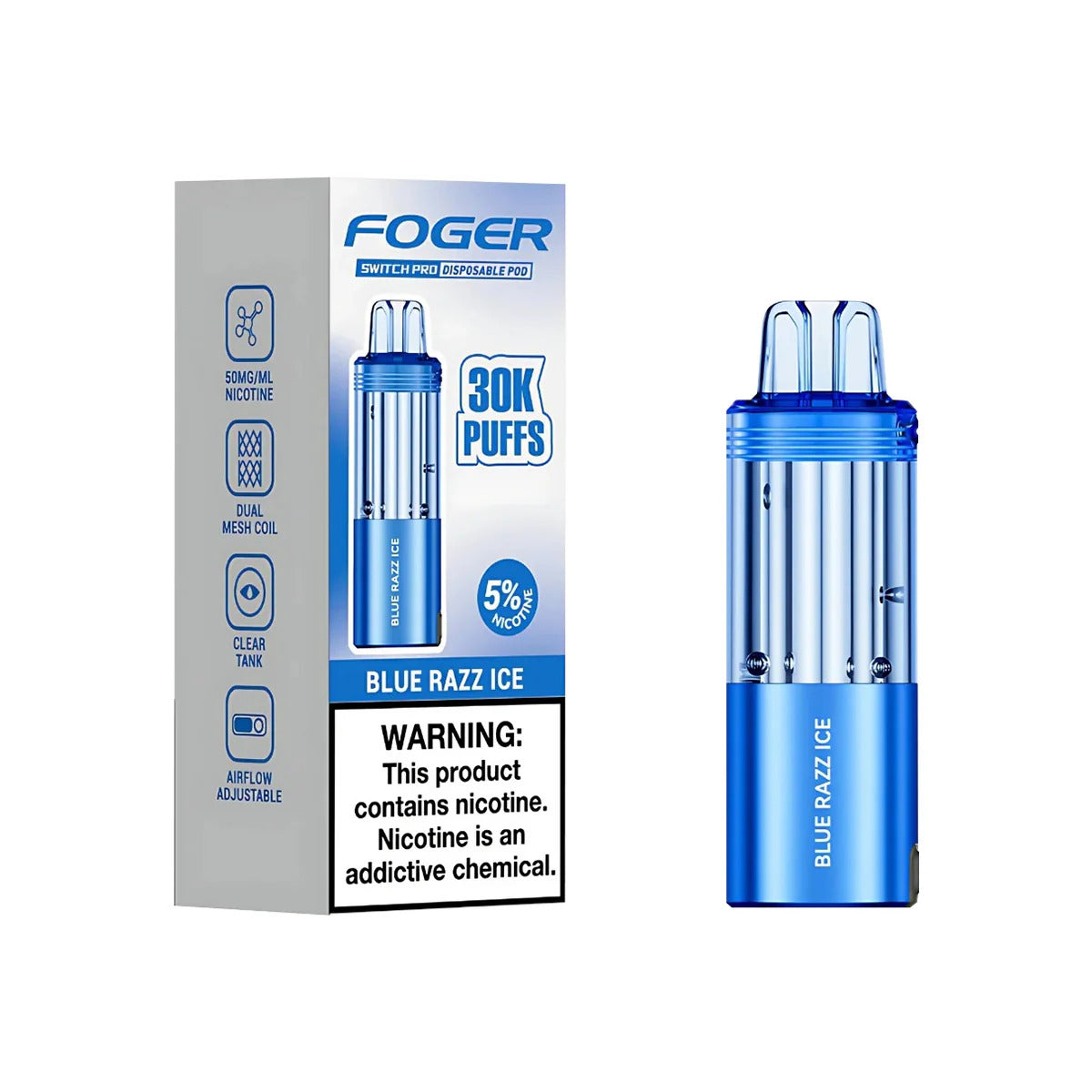 FOGER POD 30K BLUE RAZZ ICE