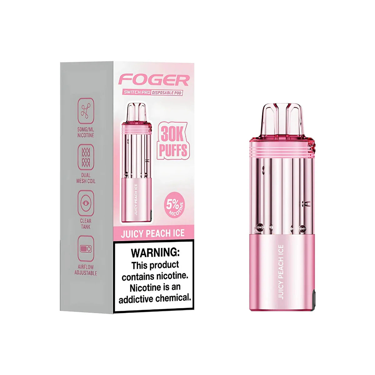 FOGER POD 30K JUICY PEACH ICE