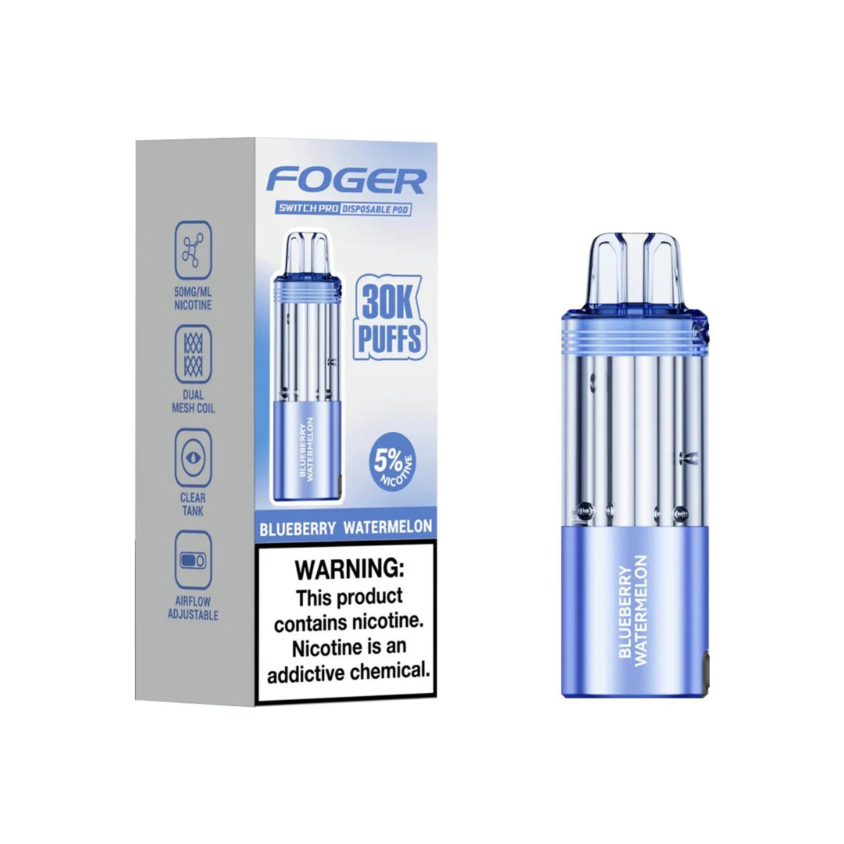 FOGER POD 30K 5CT BLUEBRY WATERM